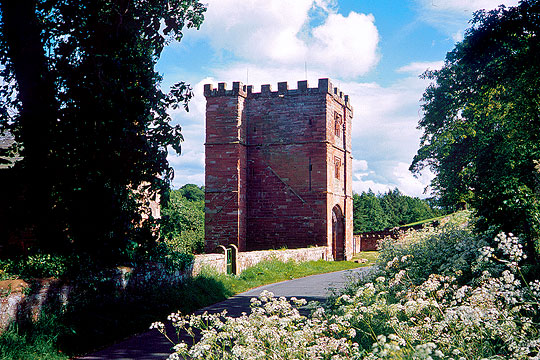 View of the gatehouse from the lane