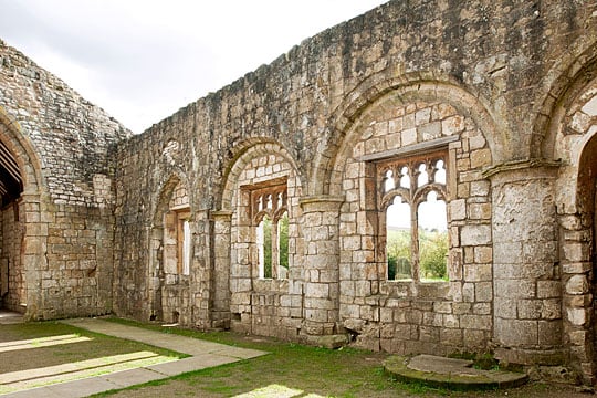 The interior of St Martin’s Church looking south-east, with fine Gothic windows set into earlier arches