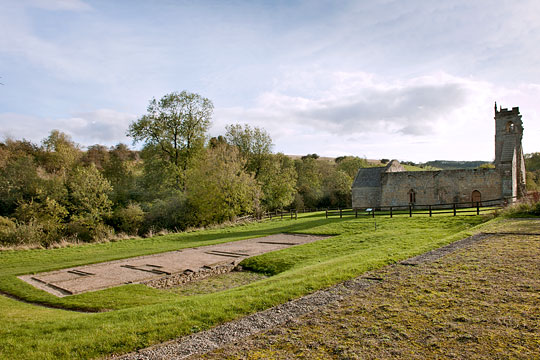 The excavated foundations of the 18th-century vicarage