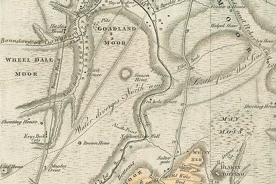 Detail from Robert Knox’s Map of the Country round Scarborough, 1821