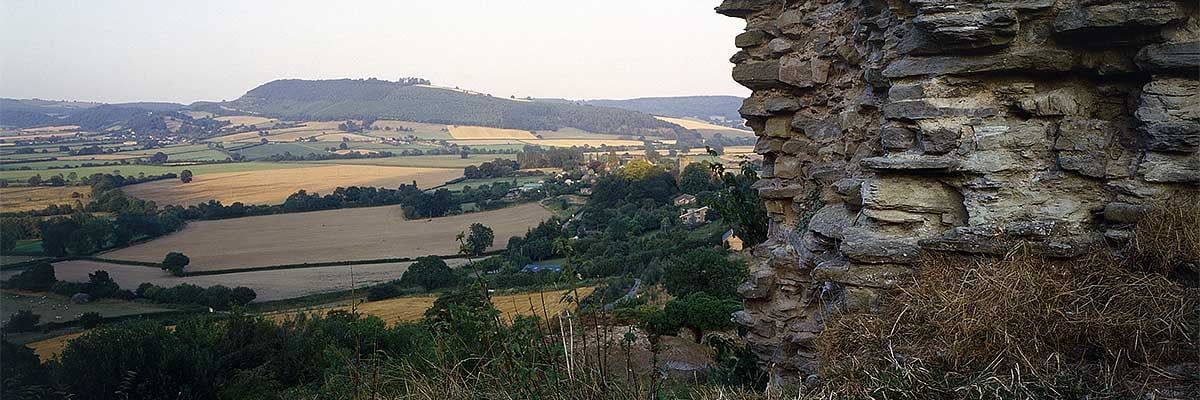 The view from Wigmore Castle