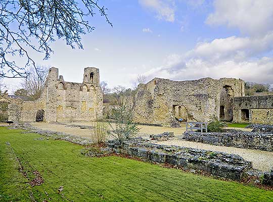 The inner courtyard of Wolvesey Castle
