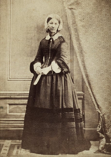 Arthur George Walker relied on photographs of Nightingale such as this studio portrait by CE Goodman from around 1858