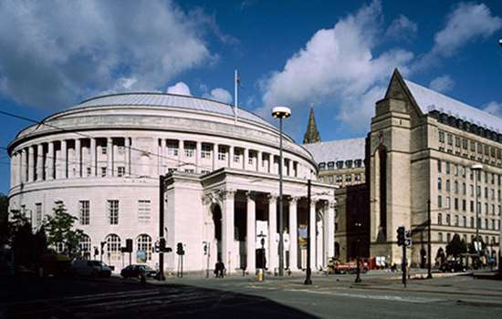 The round Central Library building in Manchester The round Central Library building in Manchester