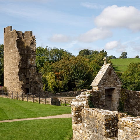The ruins of a castle
