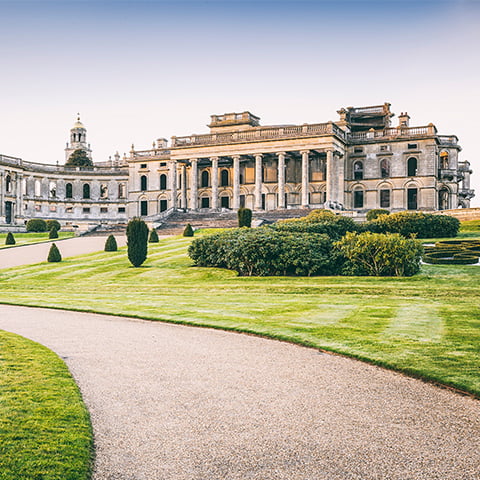 The ruined manor house of Witley Court