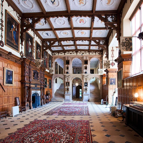 A view of the great hall at Audley End House.