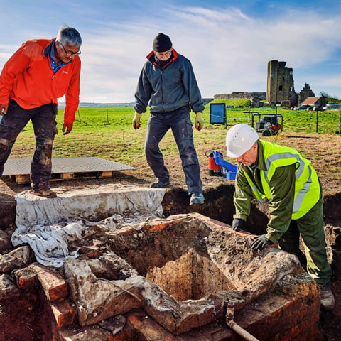 a view of the newly discovered Cold War bunker at Scarborough Castle